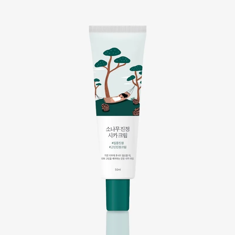 Qarag'ay ignasi va sentellali tinchlantiruvchi krem ROUND LAB Pine Cica — 50 ml