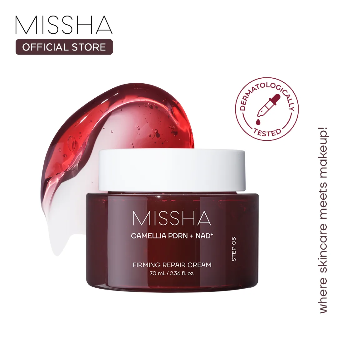 Lifting uchun PDRN va NAD+ li krem MISSHA Camellia Firming Repair — 70 ml