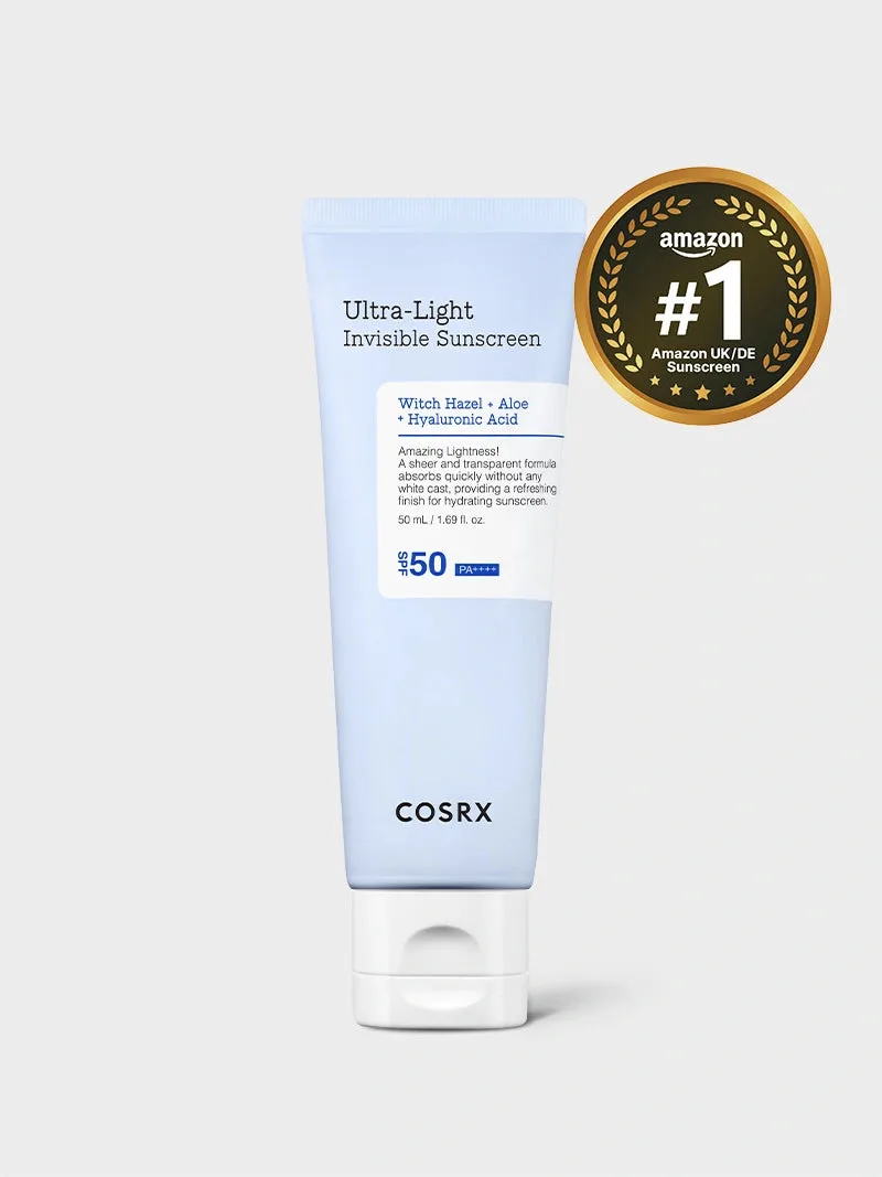 Vaznsiz quyoshdan himoya kremi SPF50+ PA++++ COSRX Ultra-Light Invisible — 50 ml
