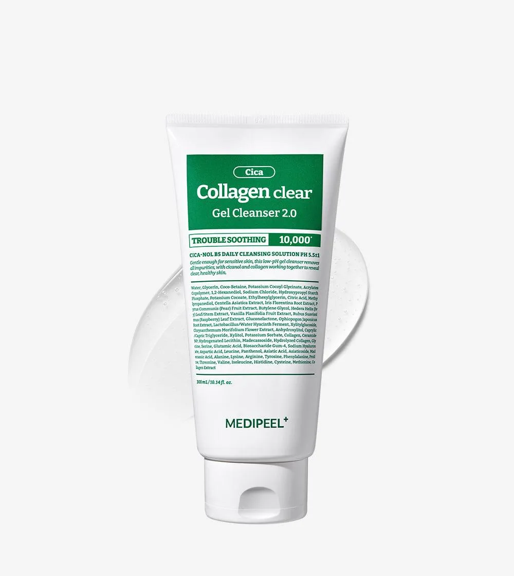 Sentellali yuvinish geli, pH 5.5 MEDIPEEL Green Cica Collagen — 300 ml