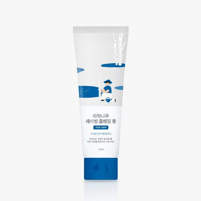 Qayin shirali 2 in 1 soqol olish va yuvinish ko'pigi ROUND LAB For Men — 120 ml