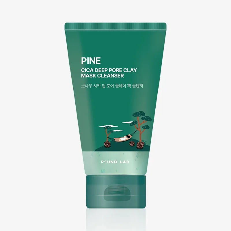 Sentellali 2 in 1 loyli niqob-ko'pik ROUND LAB Pine Cica Deep Pore — 150 ml