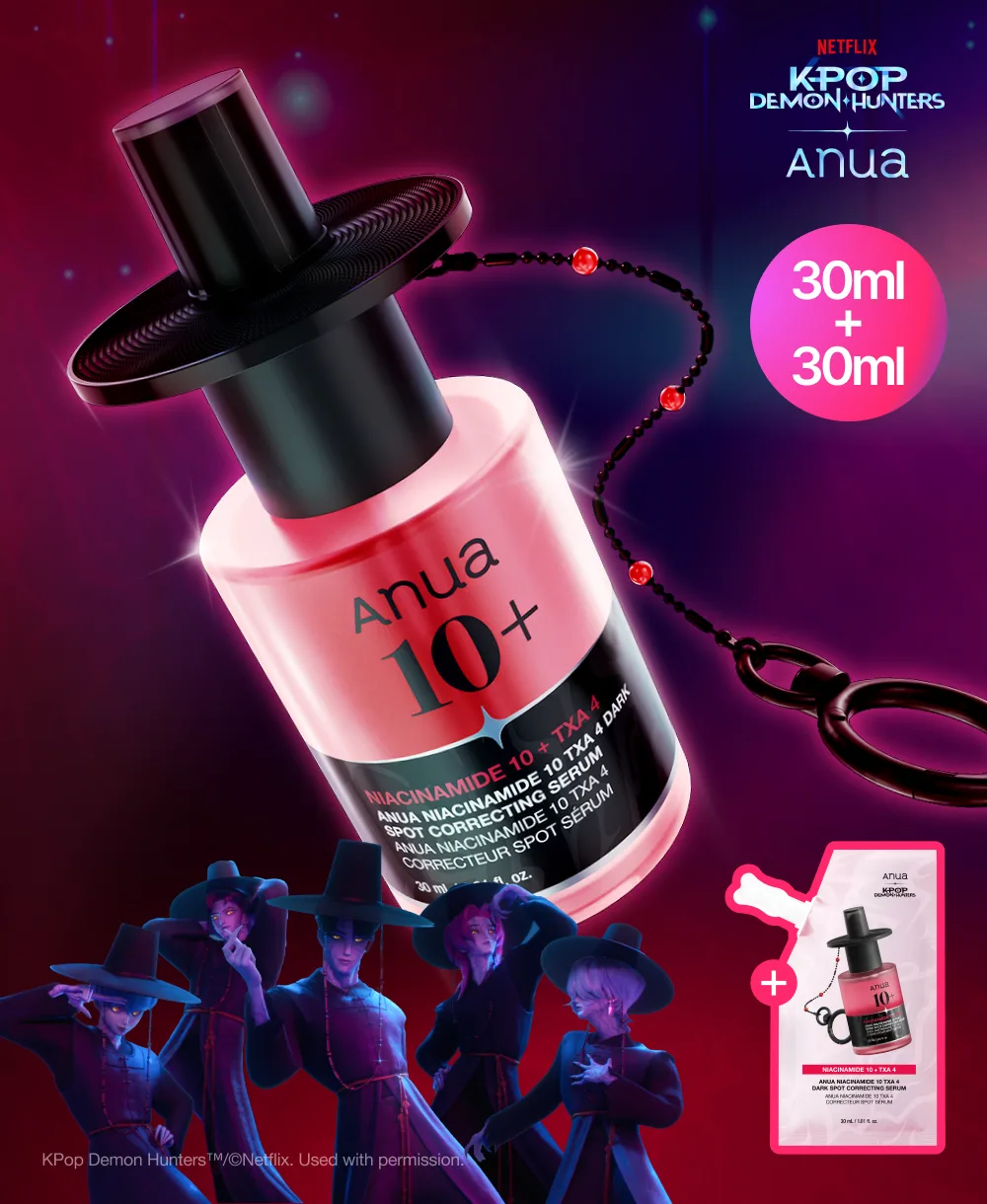 Dog'larga qarshi serum ANUA Niacinamide 10 + TXA 4 — 30 ml va refil