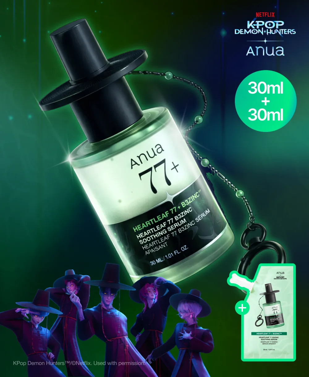 Toshmaga qarshi serum ANUA Heartleaf 77 B3 Zinc — 30 ml va 30 ml refil