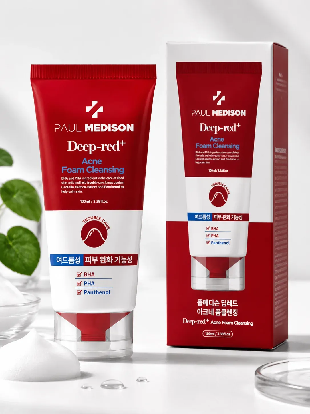 Muammoli teri uchun salitsil kislotali yuvinish pengasi Paul Medison — 155 ml