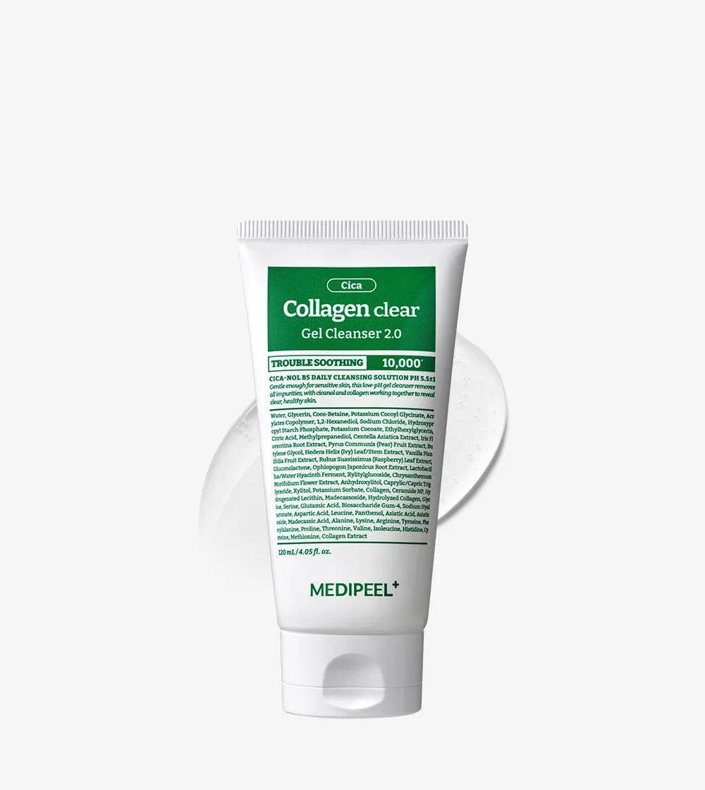 Sentellali yuvinish geli, pH 5.5 MEDIPEEL Green Cica Collagen — 120 ml