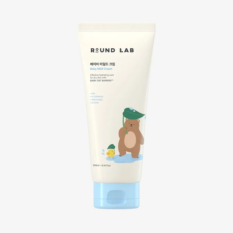 Suli va beshta seramidli bolalar kremi ROUND LAB Baby Mild — 200 ml