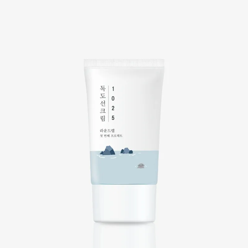 Sezgir teri uchun SPF 50+ PA++++ quyoshdan himoya kremi ROUND LAB 1025 Dokdo — 50 ml