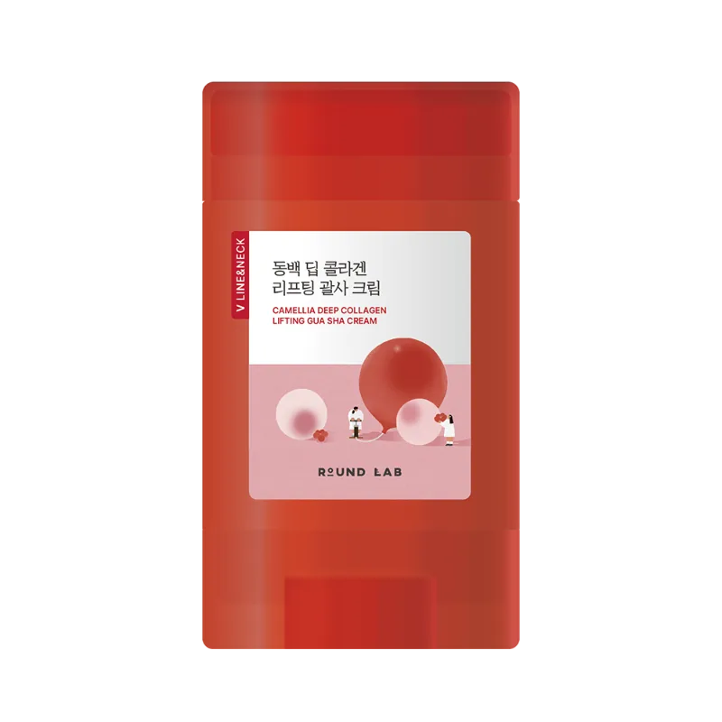 Yuz va bo'yin konturi uchun guasha krem-stik ROUND LAB Camellia Deep Collagen — 60 ml