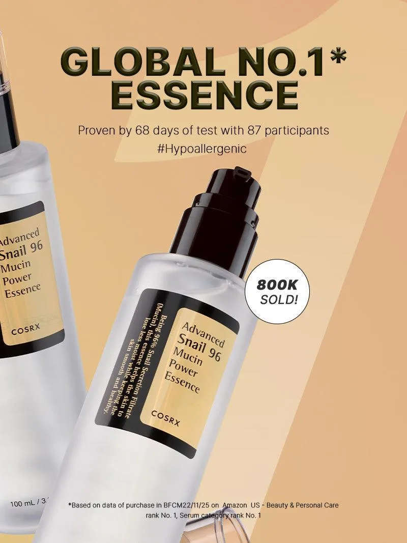 96% ilon shilligʻi bilan tiklovchi essensiya COSRX Advanced Snail — 100 ml