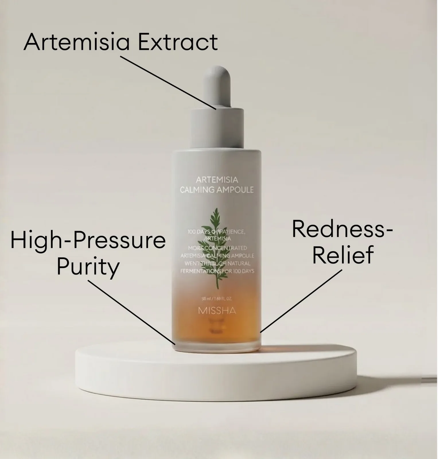 70% yovshanli tinchlantiruvchi ampula MISSHA Artemisia Calming — 50 ml