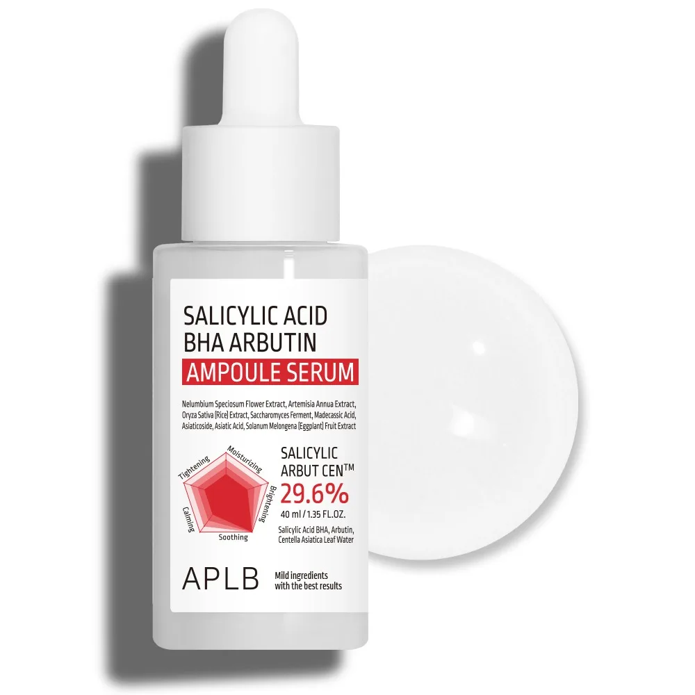 Muammoli teri uchun BHA va sentella bilan serum APLB Salicylic Acid BHA Arbutin — 40 ml