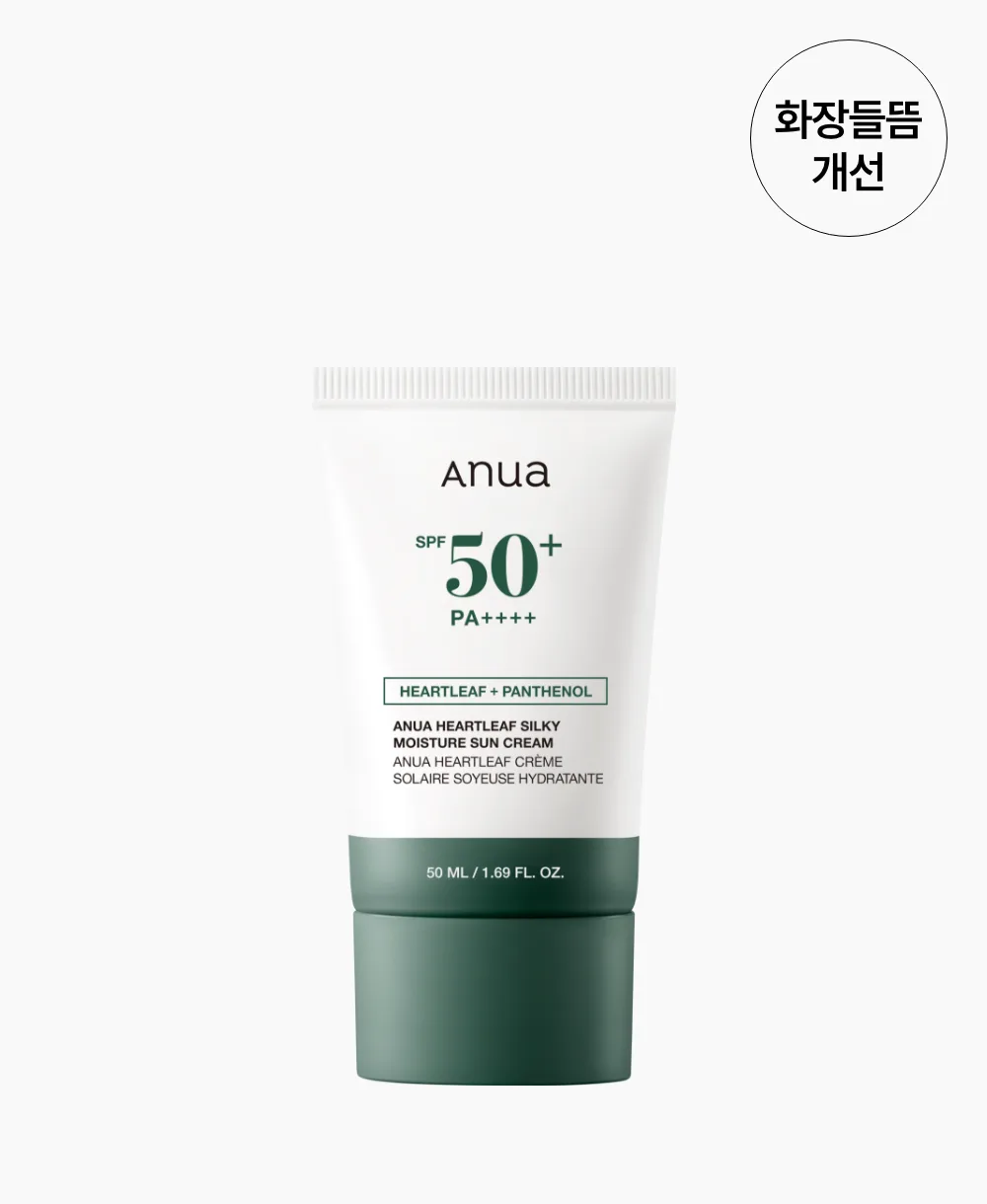 Hauttyuyniyali quyoshdan himoya kremi SPF50+ PA++++ ANUA Heartleaf Silky — 50 ml