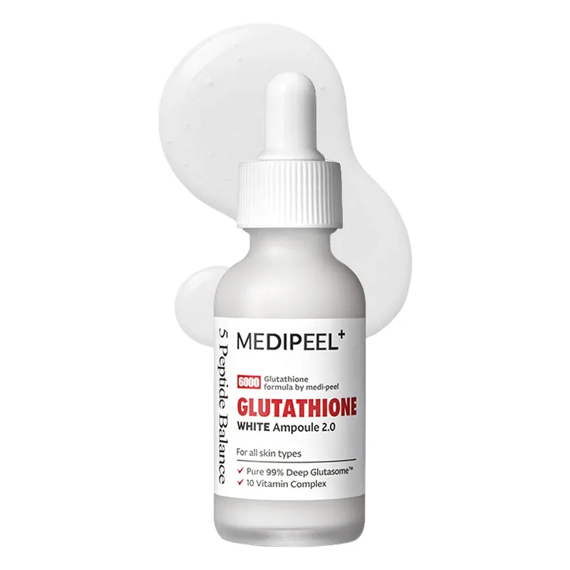 Yorqinlik uchun 6 000 ppm glutationli ampula MEDIPEEL Bio-Intense White 2.0 — 30 ml